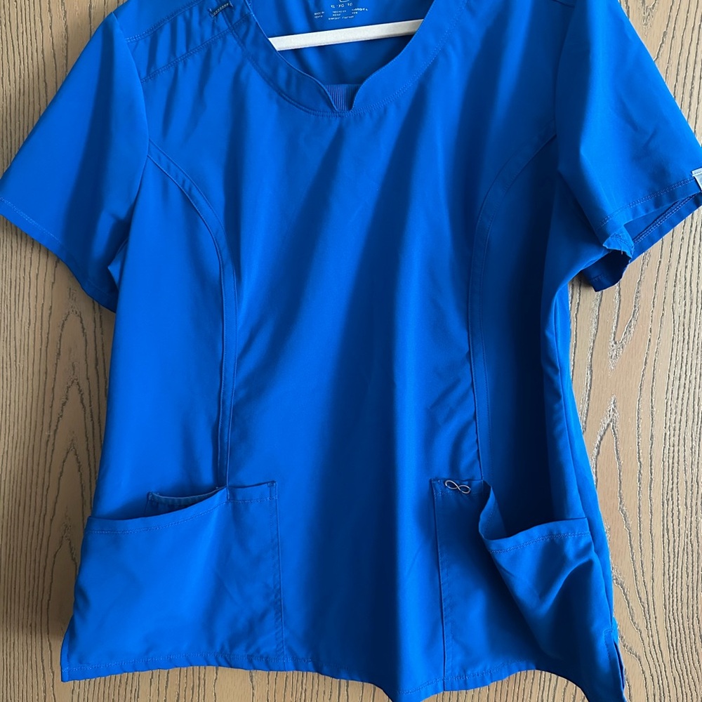 Blue Cherokee Infinity Scrub Top
